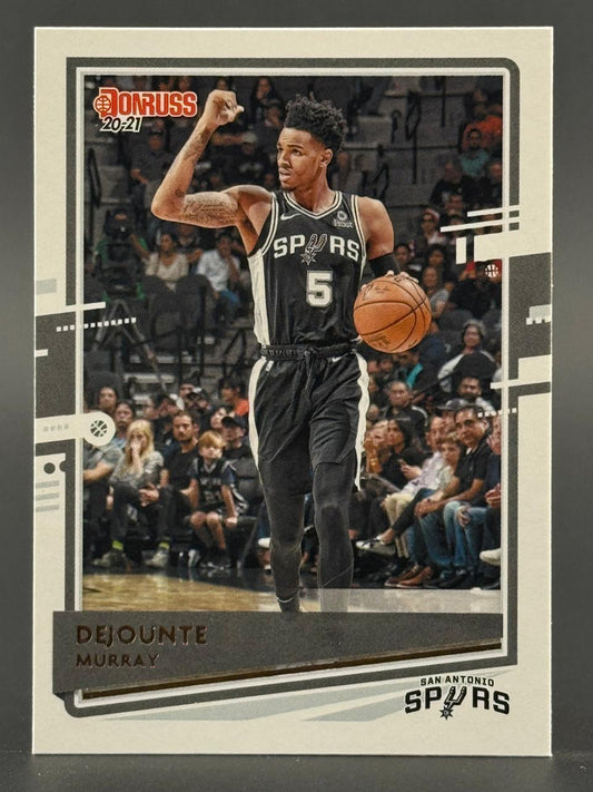 2020-21 Donruss Dejounte Murray San Antonio Spurs basketball card.