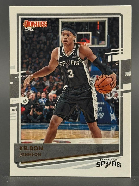 2020-21 Donruss Keldon Johnson trading card.