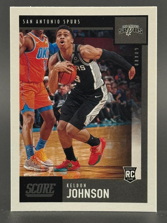 Keldon Johnson San Antonio Spurs basketball rookie trading card.