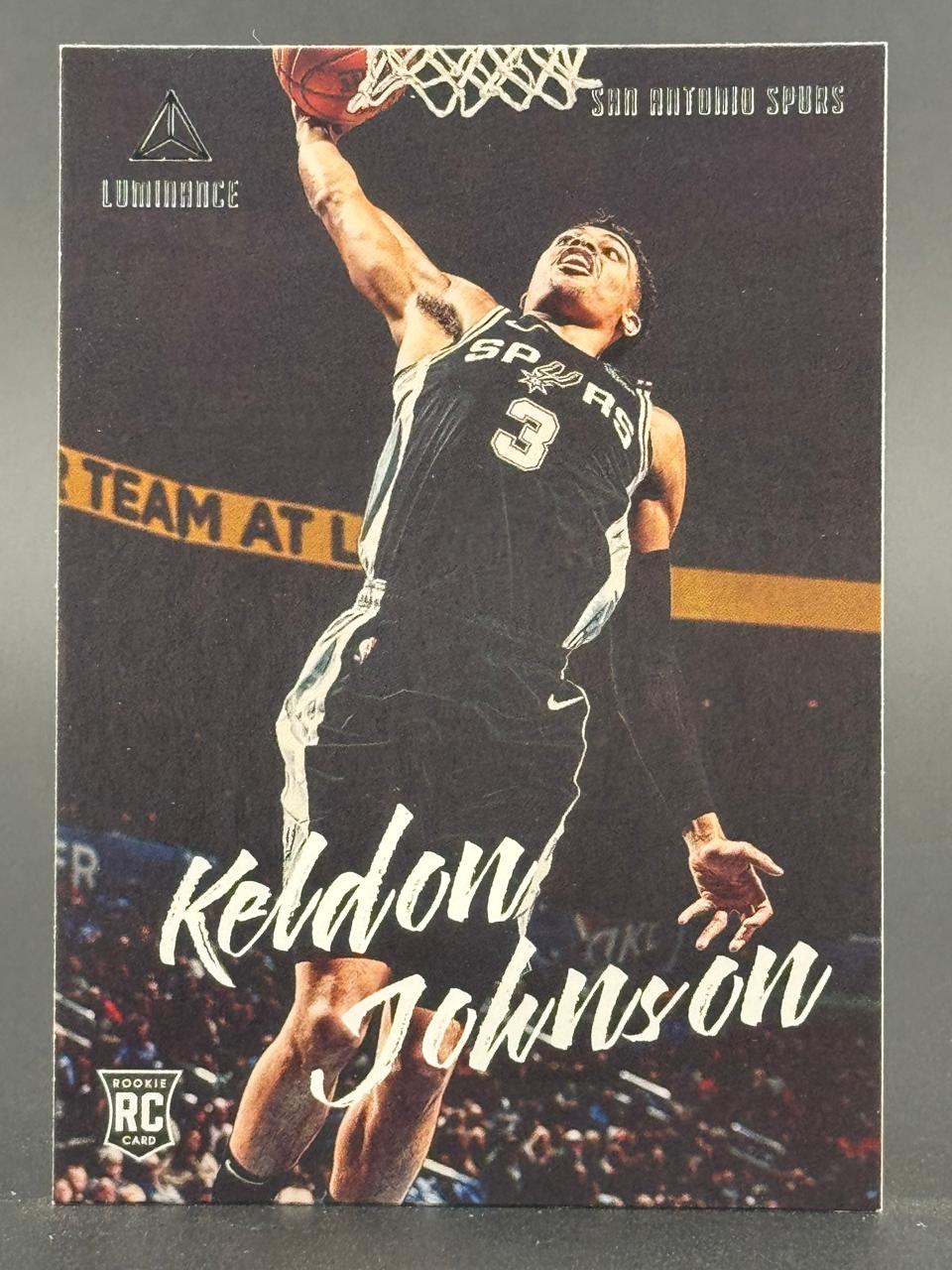 Keldon Johnson San Antonio Spurs rookie trading card.