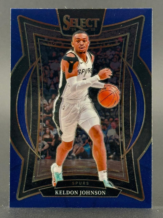 2024-25 Select Keldon Johnson San Antonio Spurs basketball card.