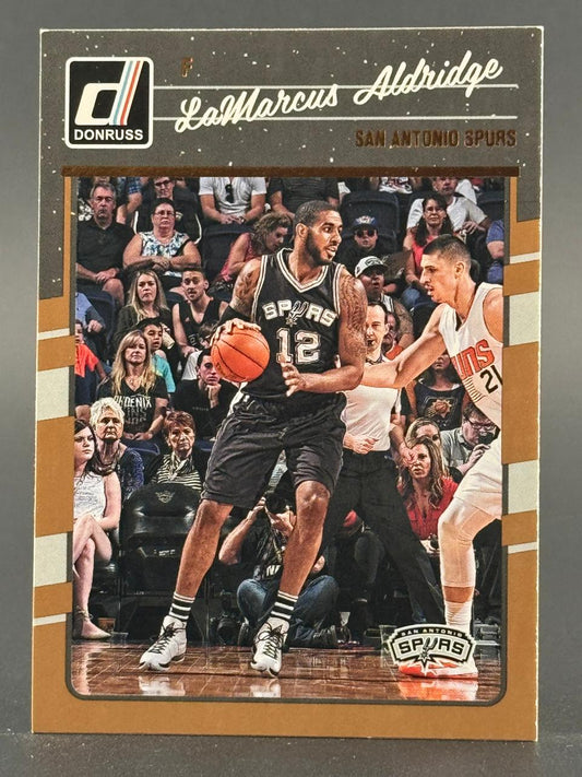 2016-17 Donruss LaMarcus Aldridge San Antonio Spurs basketball card.