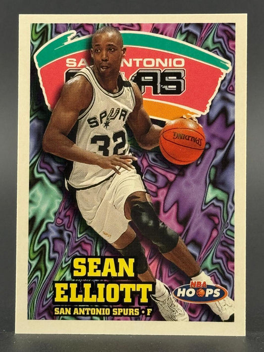 1990-91 NBA Hoops Sean Elliott San Antonio Spurs basketball card.