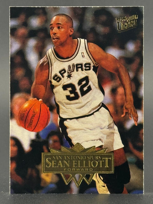 1995-96 Fleer Ultra Sean Elliott San Antonio Spurs basketball card.