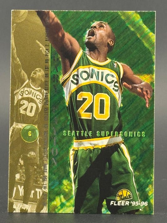 1995-96 Fleer Gary Payton Seattle SuperSonics basketball card, number G.