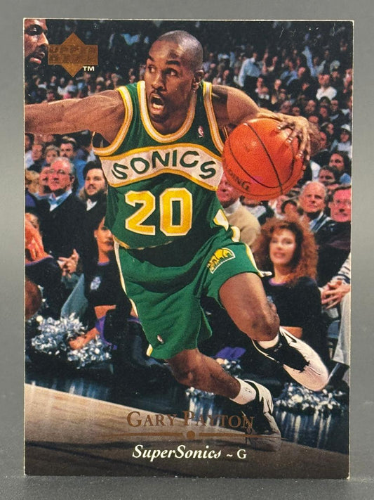 Upper Deck Gary Payton SuperSonics basketball card.