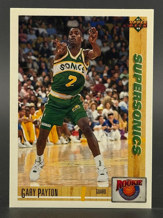 1991-92 Upper Deck Rookie Standouts basketball trading card featuring Gary Payton, No. RS2.