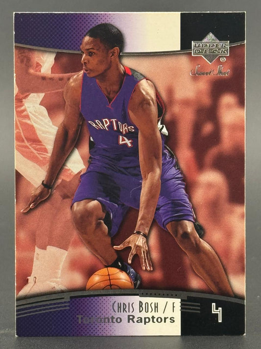 Chris Bosh 2003 Upper Deck Sweet Shot basketball card #4, Toronto Raptors.