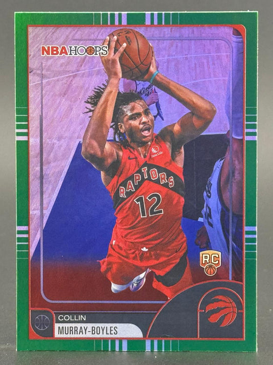 Collin Murray-Boyles NBA Hoops basketball trading card in a red and green parallel rookie card.