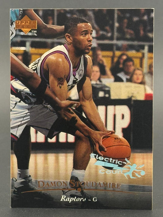 Damon Stoudamire 1995-96 Upper Deck Electric Court basketball card.