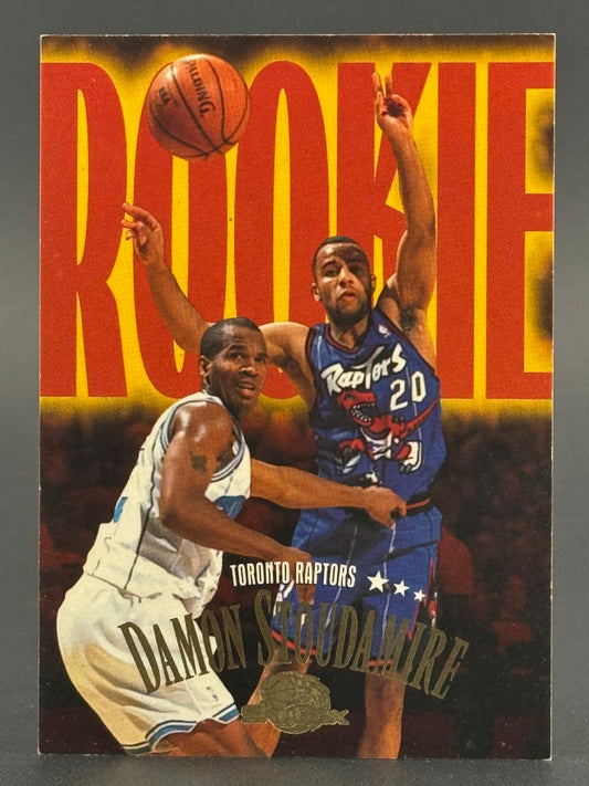1995 Damon Stoudamire Toronto Raptors basketball card.