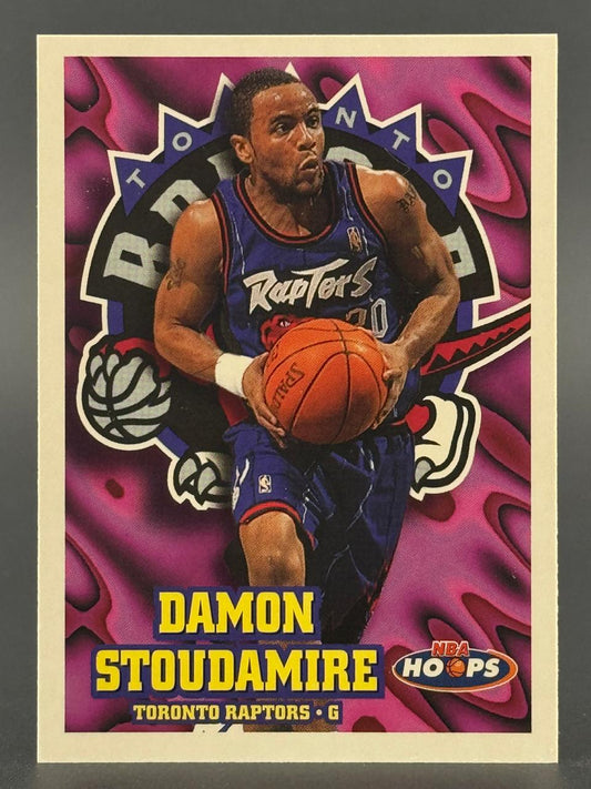1995 NBA Hoops Damon Stoudamire Toronto Raptors basketball card.