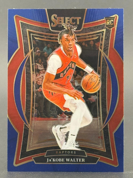 2024-25 Select Ja'Kobe Walter Rookie Card #NA, Toronto Raptors.