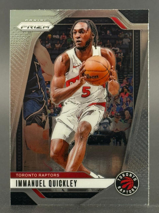 Immanuel Quickley 2023-24 Panini Prizm Toronto Raptors basketball card.