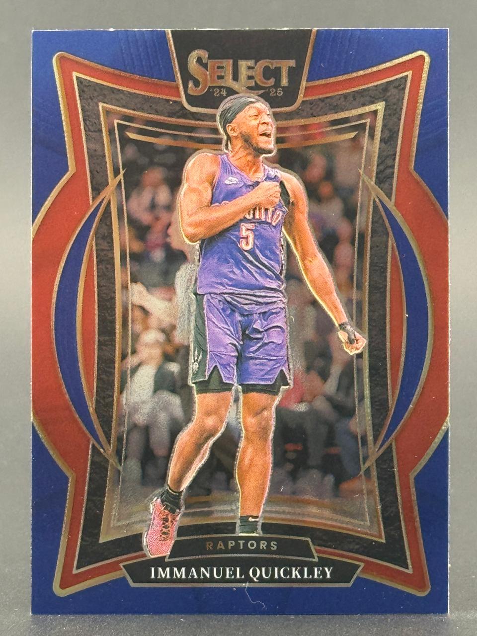 2024-25 Select Immanuel Quickley Toronto Raptors basketball card.