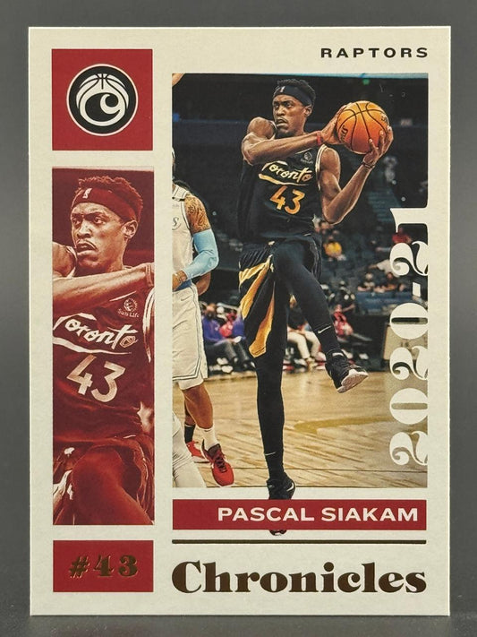 2020-21 Panini Chronicles Pascal Siakam trading card, #43.