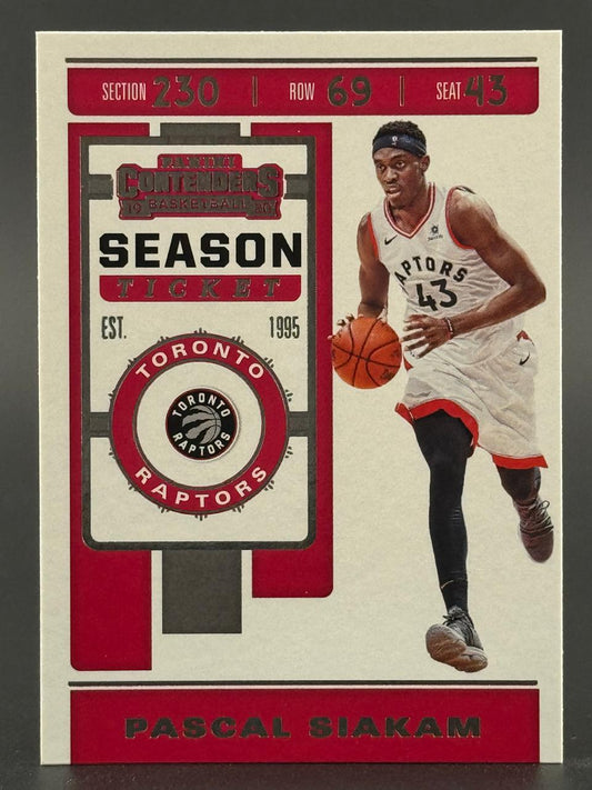 2019-20 Panini Contenders Season Ticket Pascal Siakam basketball card.