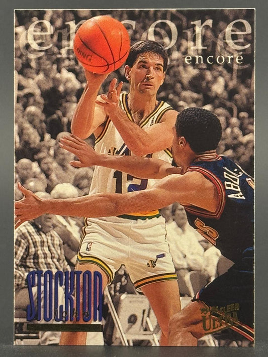 John Stockton 1996-97 Fleer Ultra basketball card.