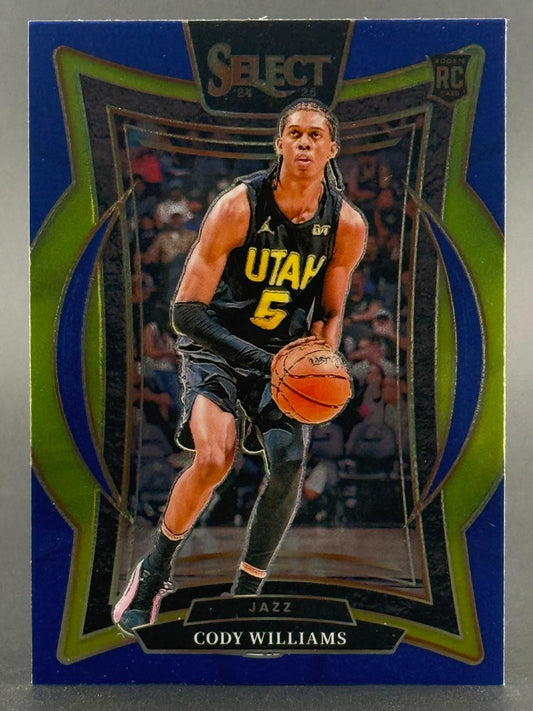 2024-25 Select Cody Williams rookie trading card.