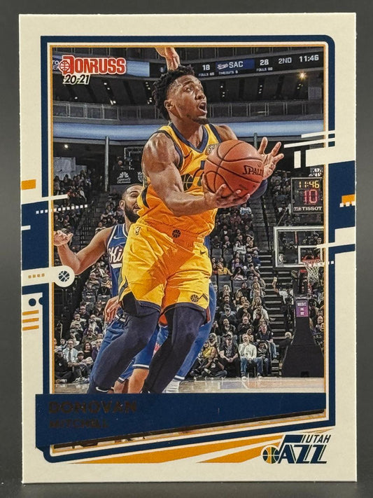 2020-21 Donruss Donovan Mitchell Utah Jazz basketball card.