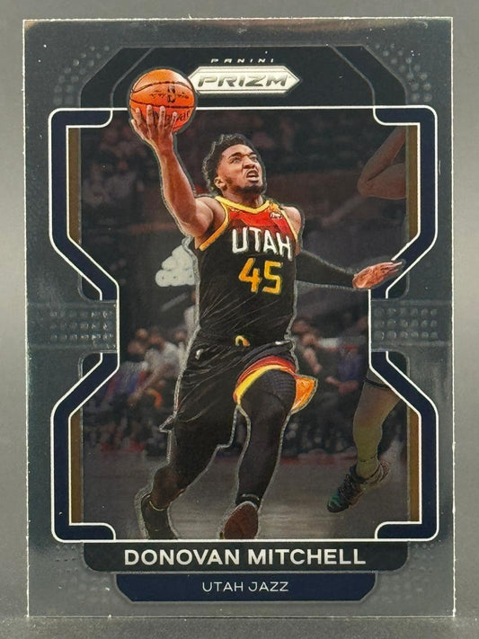 Donovan Mitchell Utah Jazz Panini Prizm trading card.