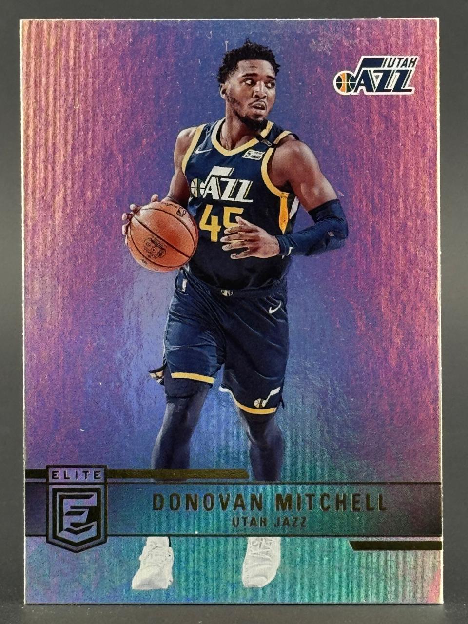 Donovan Mitchell Utah Jazz basketball trading card.