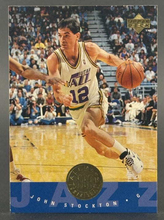 John Stockton 1993-94 Upper Deck basketball trading card.