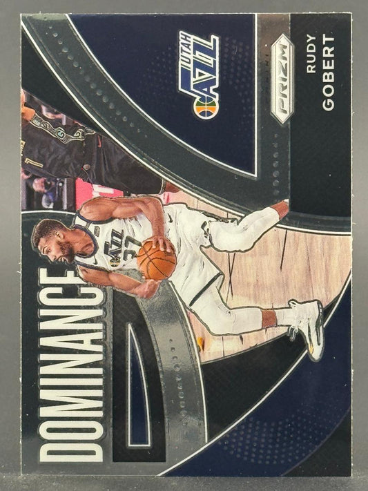 Rudy Gobert 2021-22 Panini Prizm Dominance basketball card.