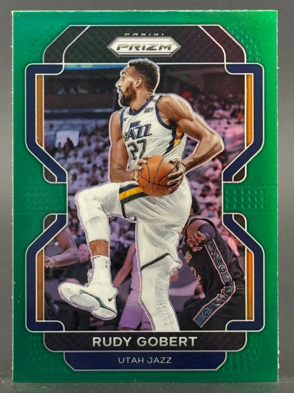 Rudy Gobert Utah Jazz Panini Prizm trading card.