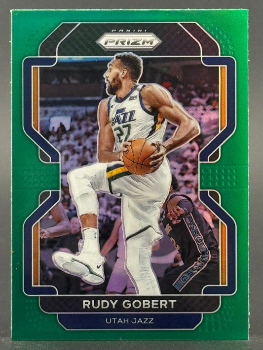 Rudy Gobert Utah Jazz Panini Prizm trading card.