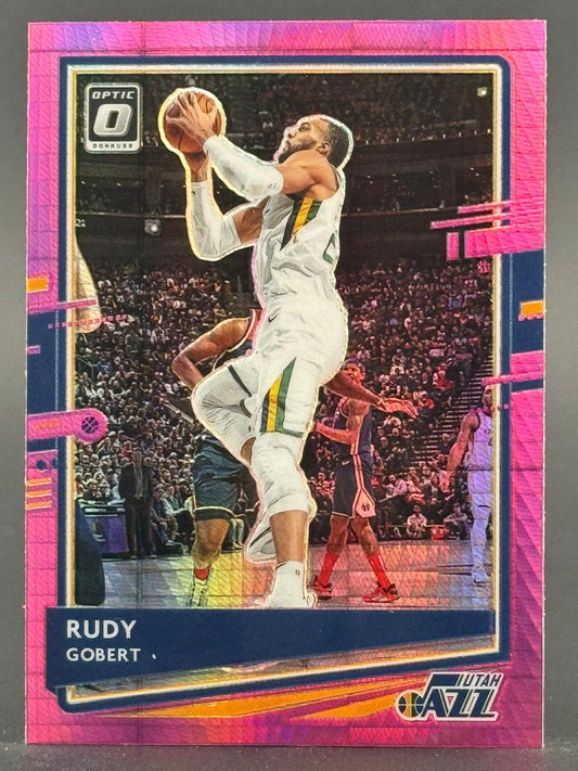 Rudy Gobert 2019-20 Donruss Optic basketball card.