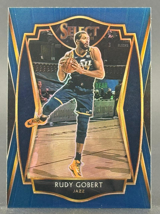2020-21 Panini Select Rudy Gobert Utah Jazz basketball card.