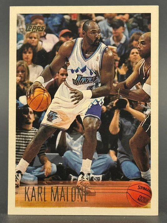 1993 Topps Karl Malone basketball trading card.