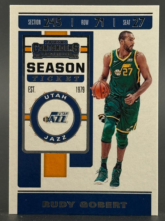 Rudy Gobert 2019-20 Panini Contenders Season Ticket basketball card.