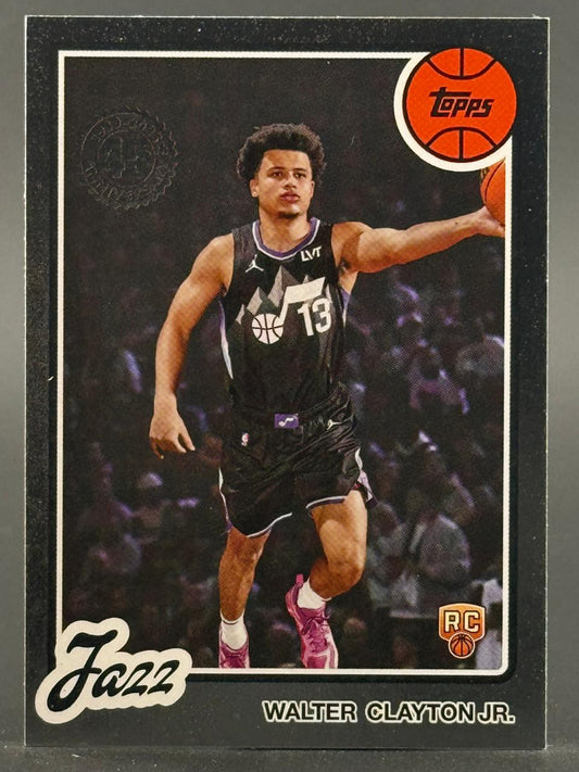 Walter Clayton Jr. Topps rookie basketball trading card.