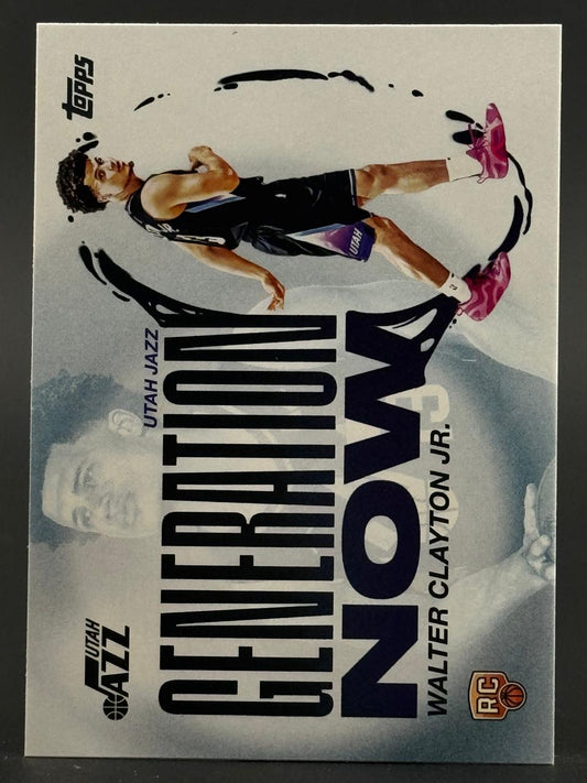 Walter Clayton Jr. 2024 Topps Generation Now Utah Jazz trading card.