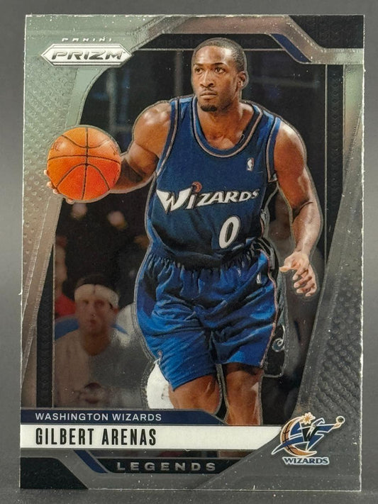 Gilbert Arenas 2021-22 Panini Prizm Legends Wizards basketball card.