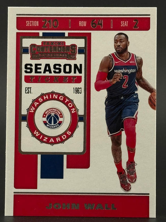2019-20 Panini Contenders Season Ticket John Wall trading card.