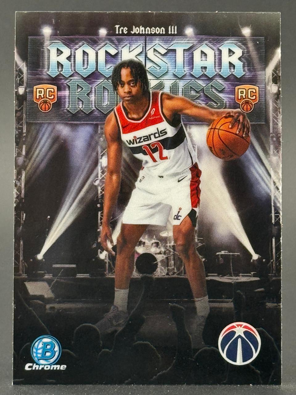 Tre Johnson III Rockstar Rookies basketball trading card.