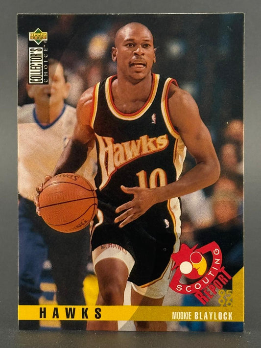 1995-96 Upper Deck Collector's Choice Mookie Blaylock basketball card #10.