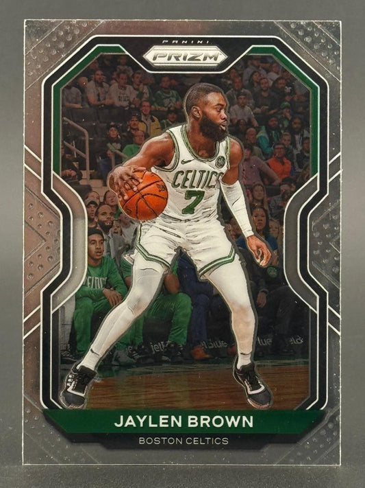 Jaylen Brown 2020-21 Panini Prizm basketball card, Boston Celtics.