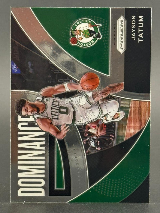 Jayson Tatum 2021-22 Panini Prizm Dominance trading card, #D-9.