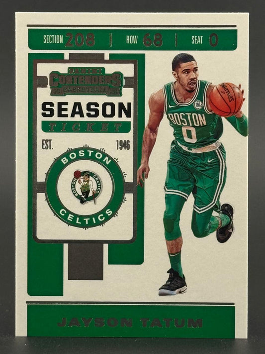 Jayson Tatum 2019 Panini Contenders Season Ticket basketball card.