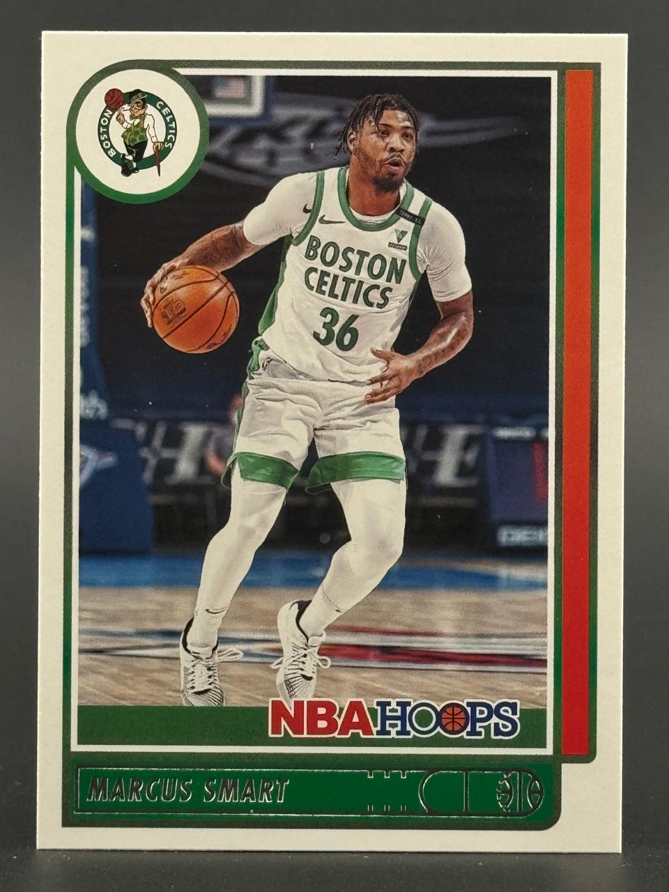 Marcus Smart 2021-22 NBA Hoops basketball trading card.