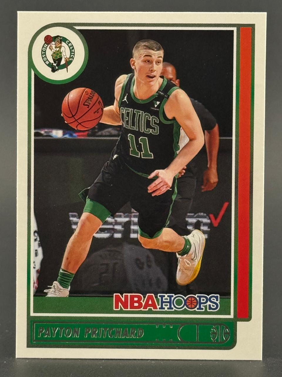 Payton Pritchard 2021-22 NBA Hoops basketball card, #11 Celtics.