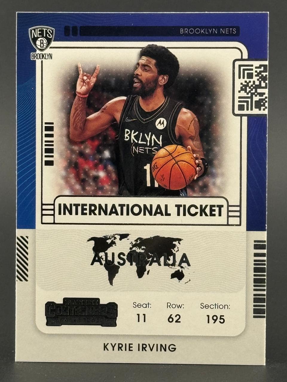 Kyrie Irving 2021-22 Panini Contenders International Ticket Australia card #11.