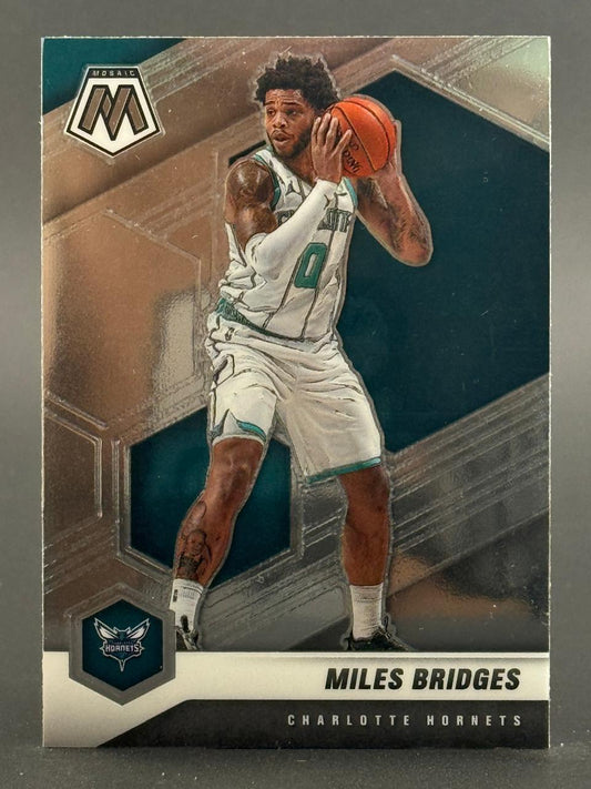 Miles Bridges 2021-22 Panini Mosaic Charlotte Hornets basketball card.