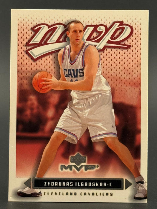 Zydrunas Ilgauskas 1999-00 Upper Deck MVP basketball card, Cleveland Cavaliers.