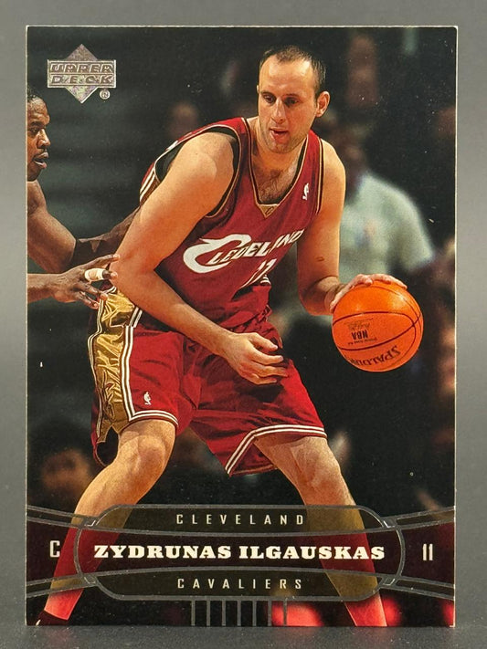 Zydrunas Ilgauskas Cleveland Cavaliers Upper Deck basketball card.