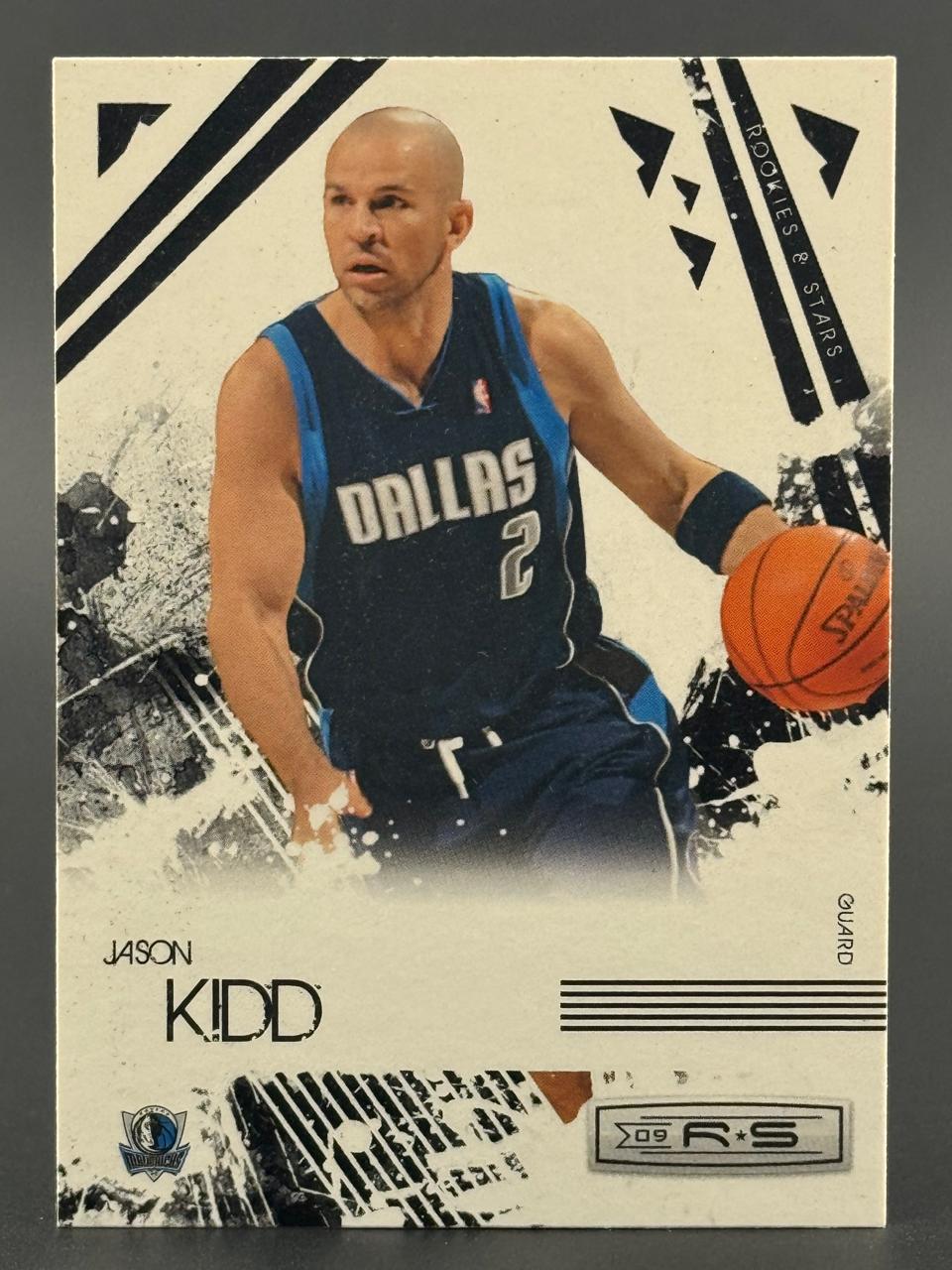 Jason Kidd 2009-10 Panini Rookies & Stars basketball card dribbling a basketball.